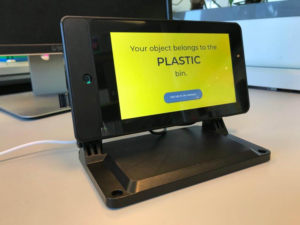 device from front when detected